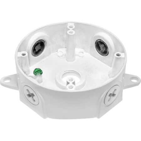 Rab WEATHERPROOF ROUND BOX 1/2" WHITE W/O COVER VXCW